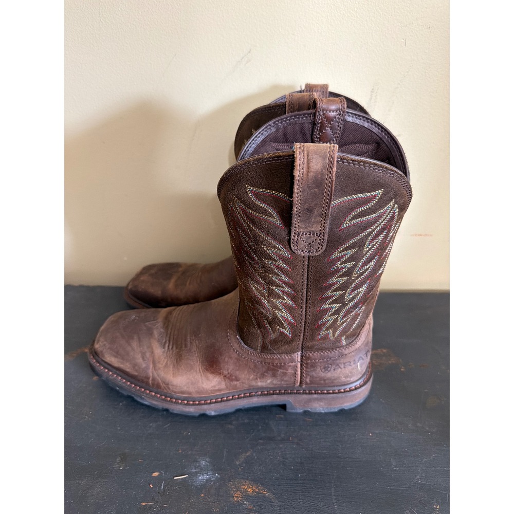 Ariat Work Men's Brown Square Soft Toe Boot Sz 9.5D  Astm F2892-18 EH